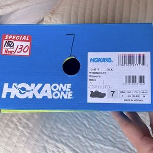 Women’s Black HOKA One One athletic/work shoe. Size 7